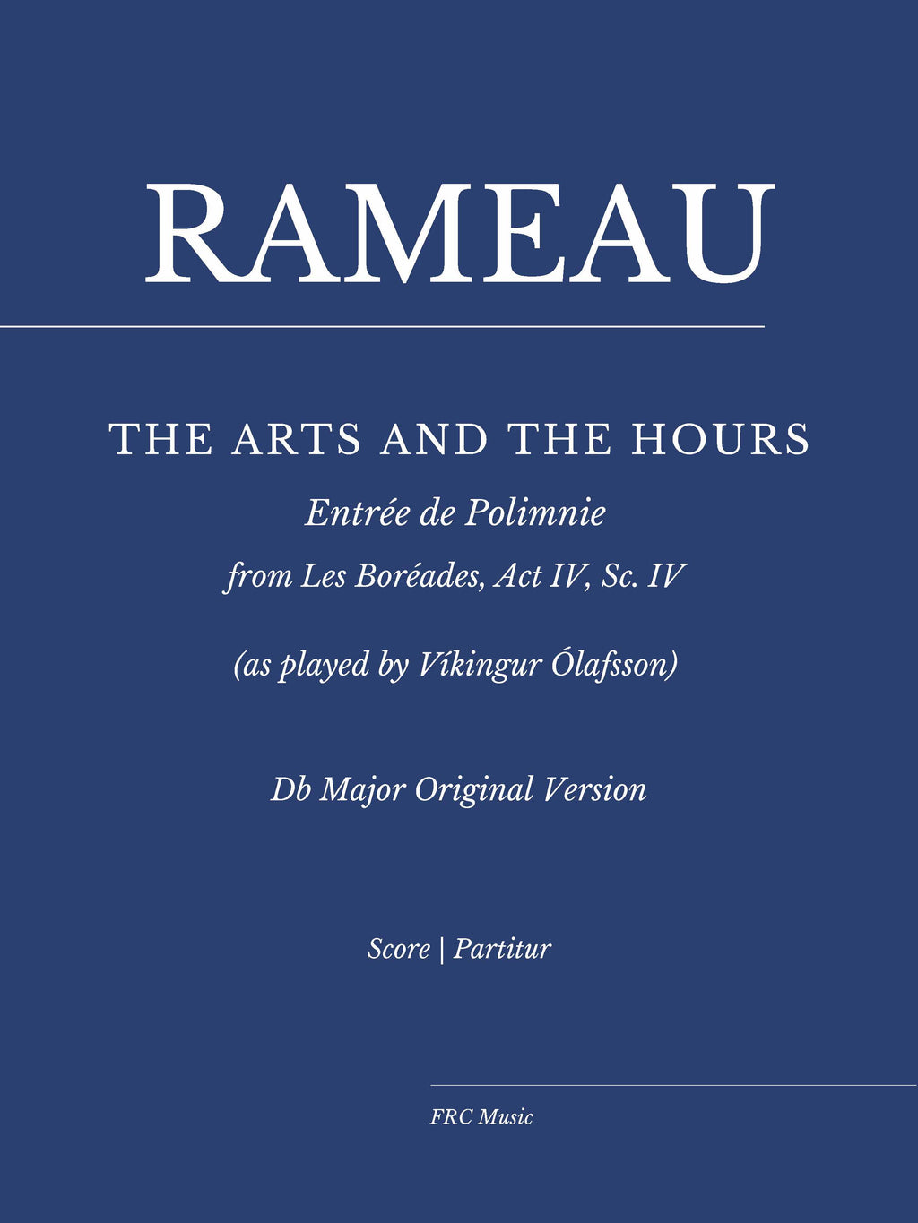 Rameau – Les Boréades: “The Arts and the Hours” (Víkingur Ólafsson Version) | Piano Solo Sheet Music in Db Major (Intermediate)